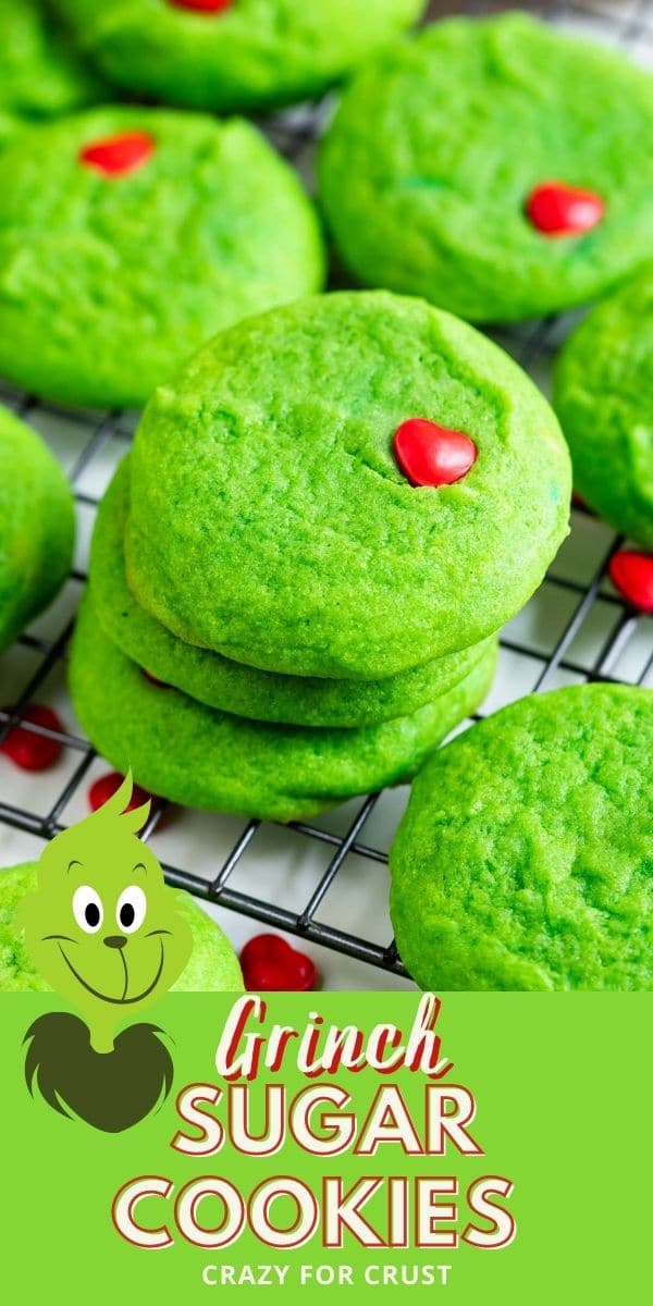 Grinch Cookies Recipe (Drop Sugar Cookies) - Crazy for Crust