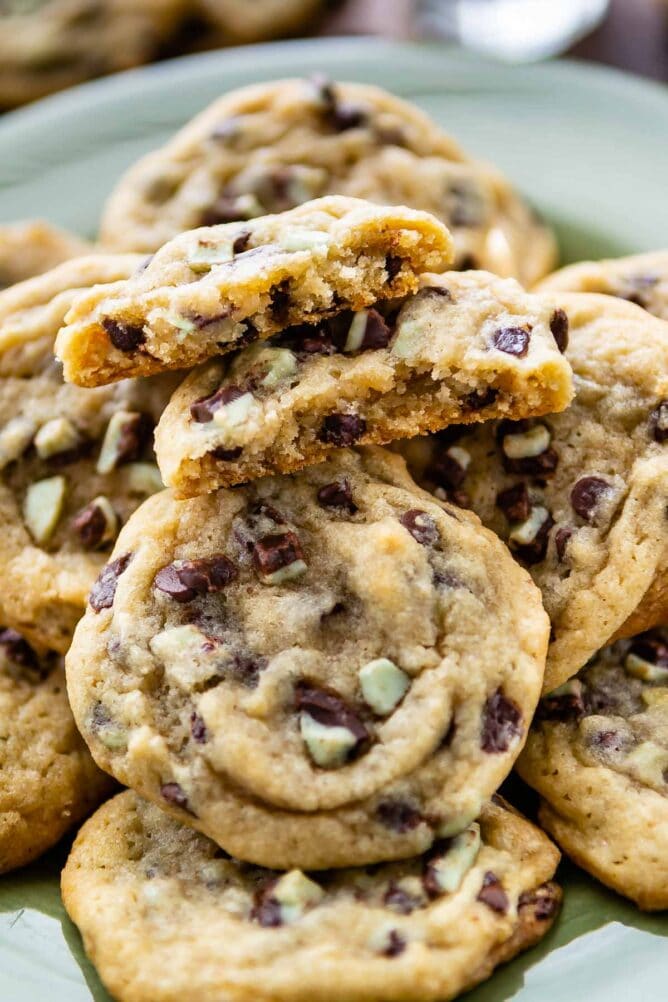 Mint Chip Chocolate Chip Cookies Crazy for Crust