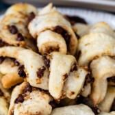 stack of rugelach on plate