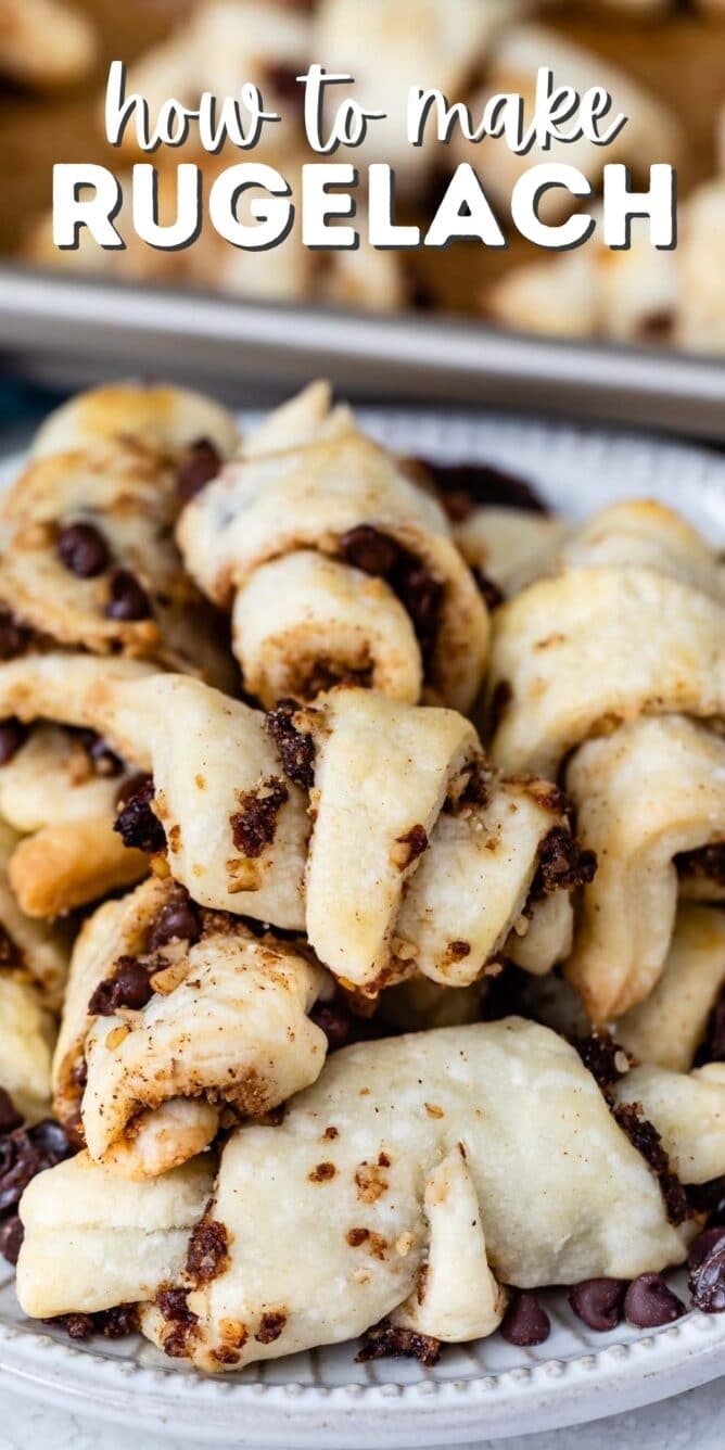 stack of rugelach on plate