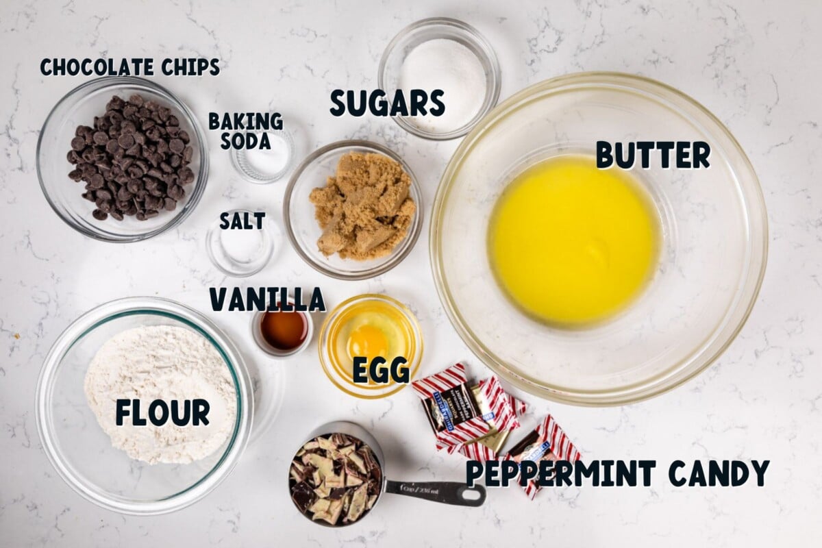 Ingredients in PEPPERMINT CHOCOLATE CHIP COOKIES
