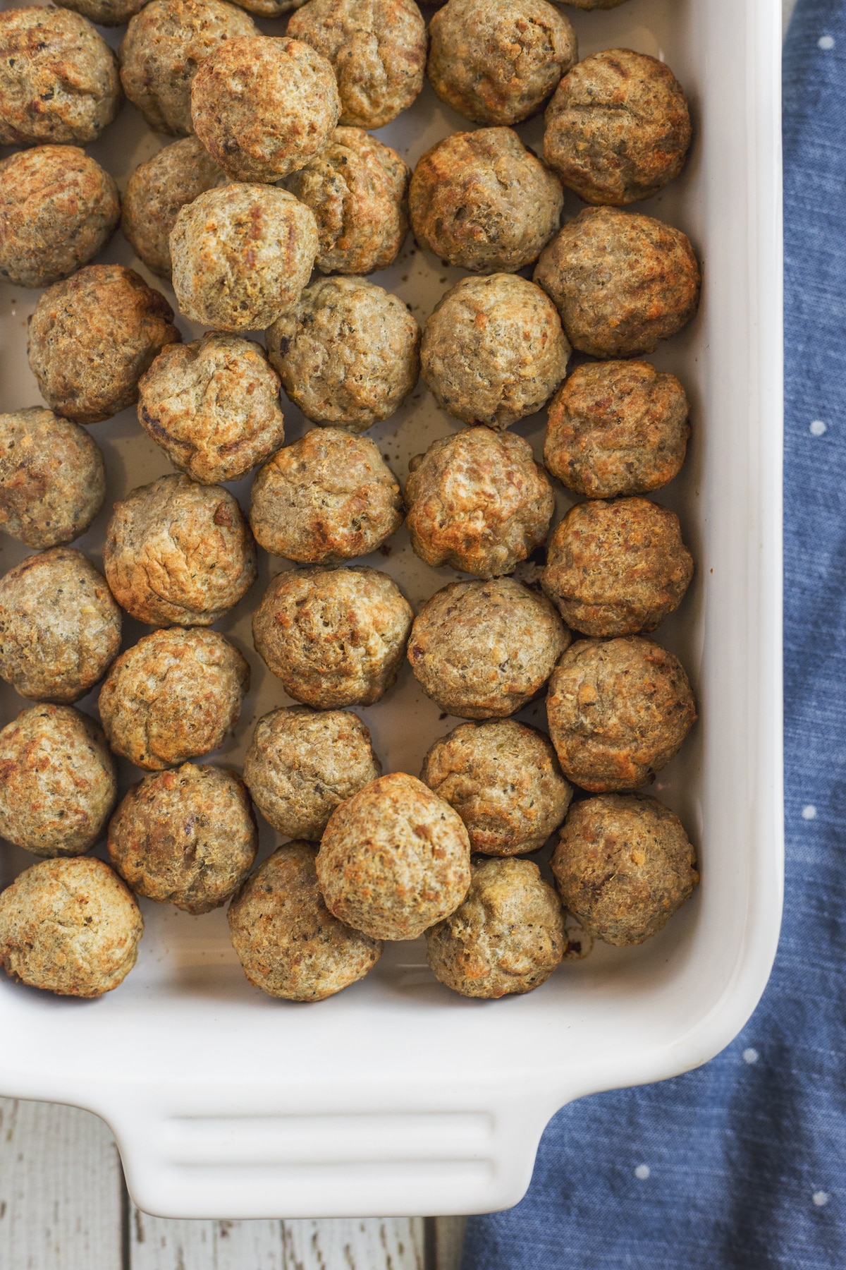 meatballs in casserole dish