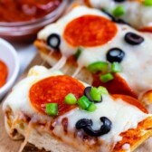 slice of French bread pizza
