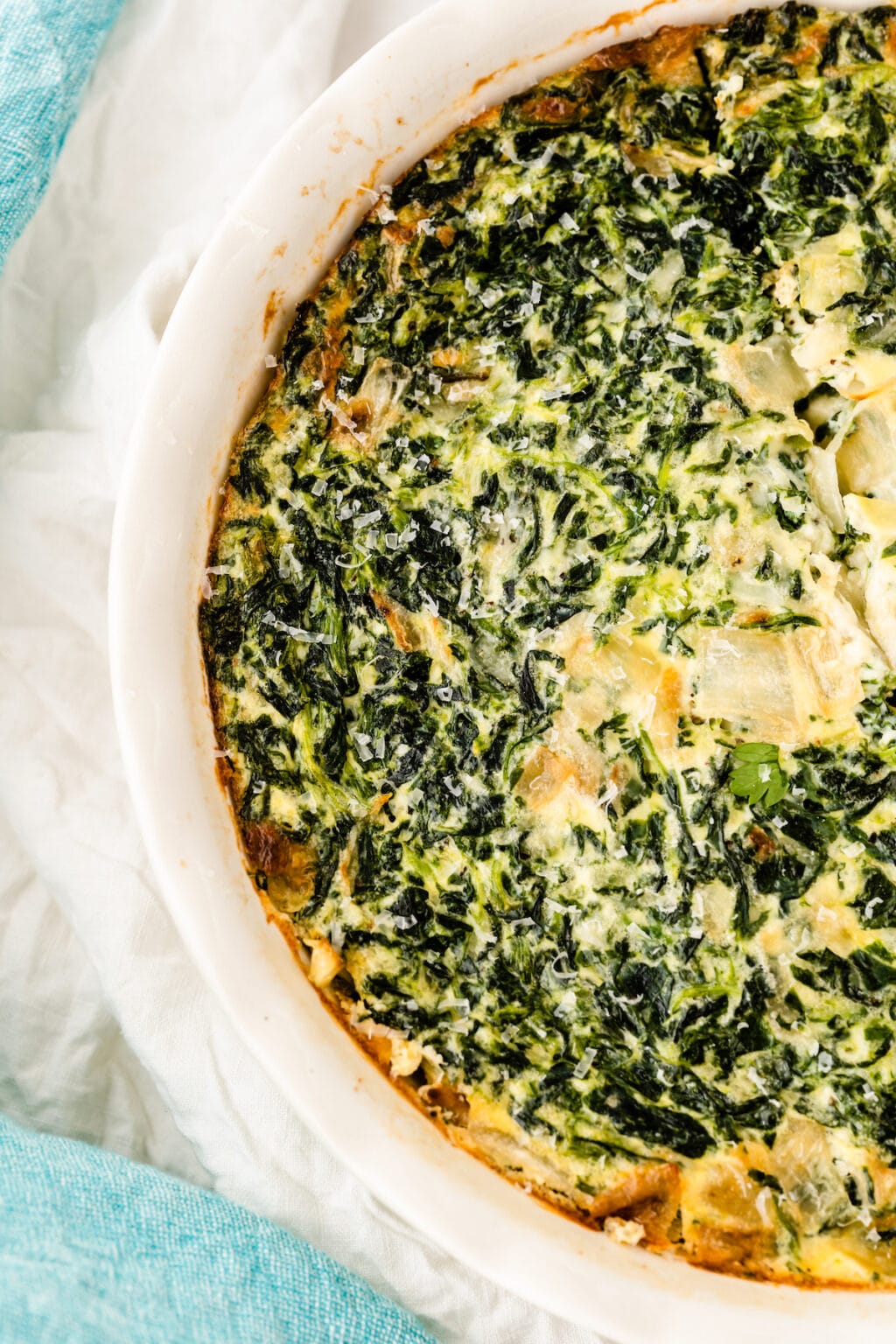Crustless Spinach Quiche Recipe - Crazy for Crust