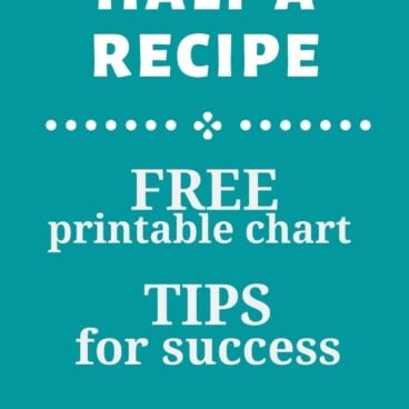 infographic - how to half a recipe