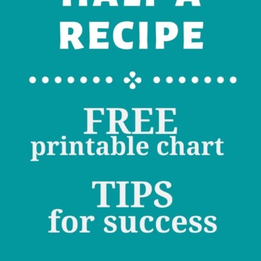 infographic - how to half a recipe
