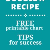 infographic how to double a recipe
