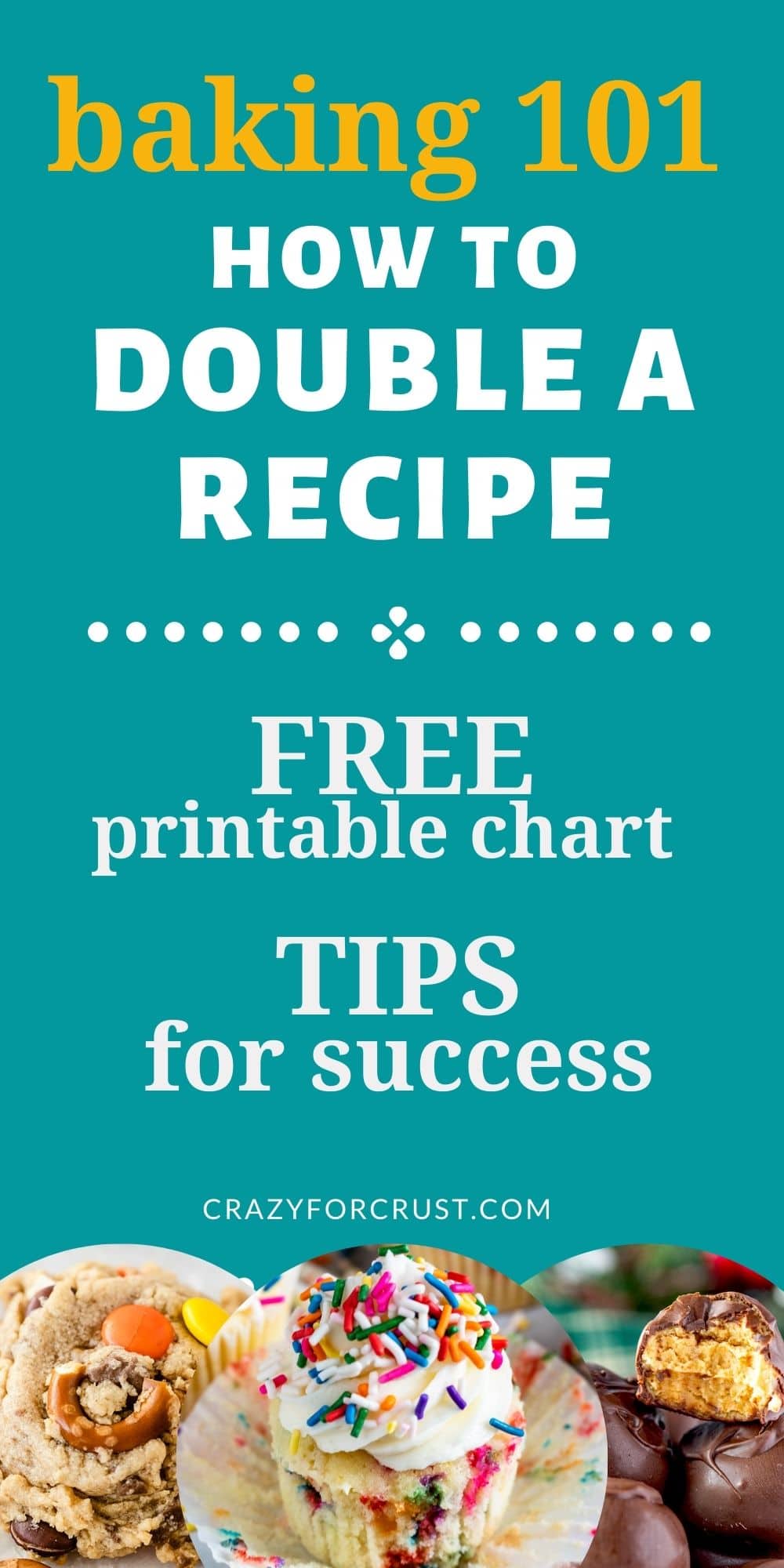 infographic how to double a recipe