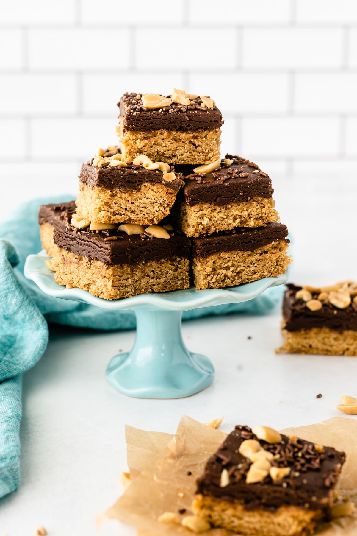 Peanut Butter Cookie Bars with FUDGE Crazy for Crust