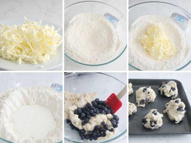 How to make Blueberry Biscuits 6 photo collage