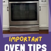 photo of oven surrounded by words