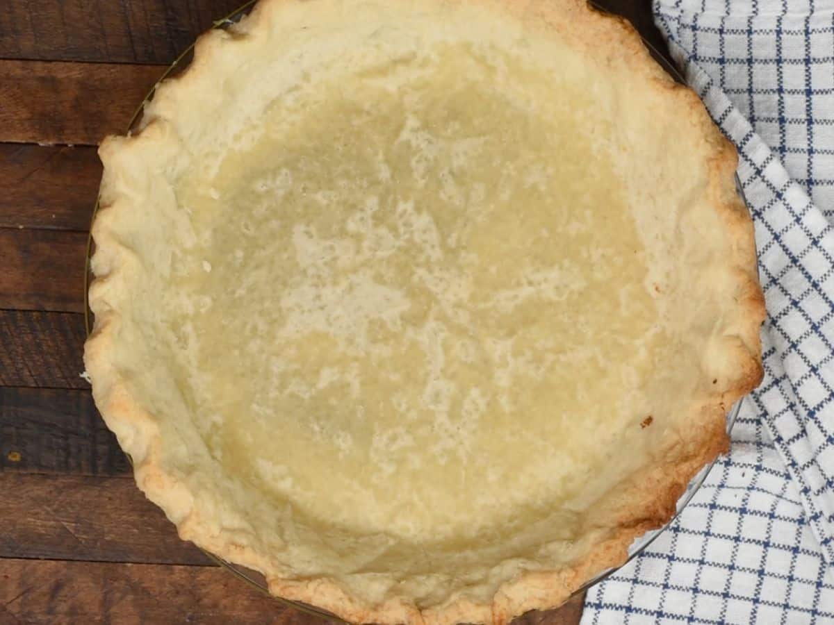 baked pie crust empty.