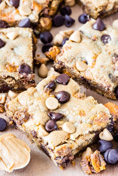 Triple Threat Peanut Butter Cookie Bars Crazy for Crust