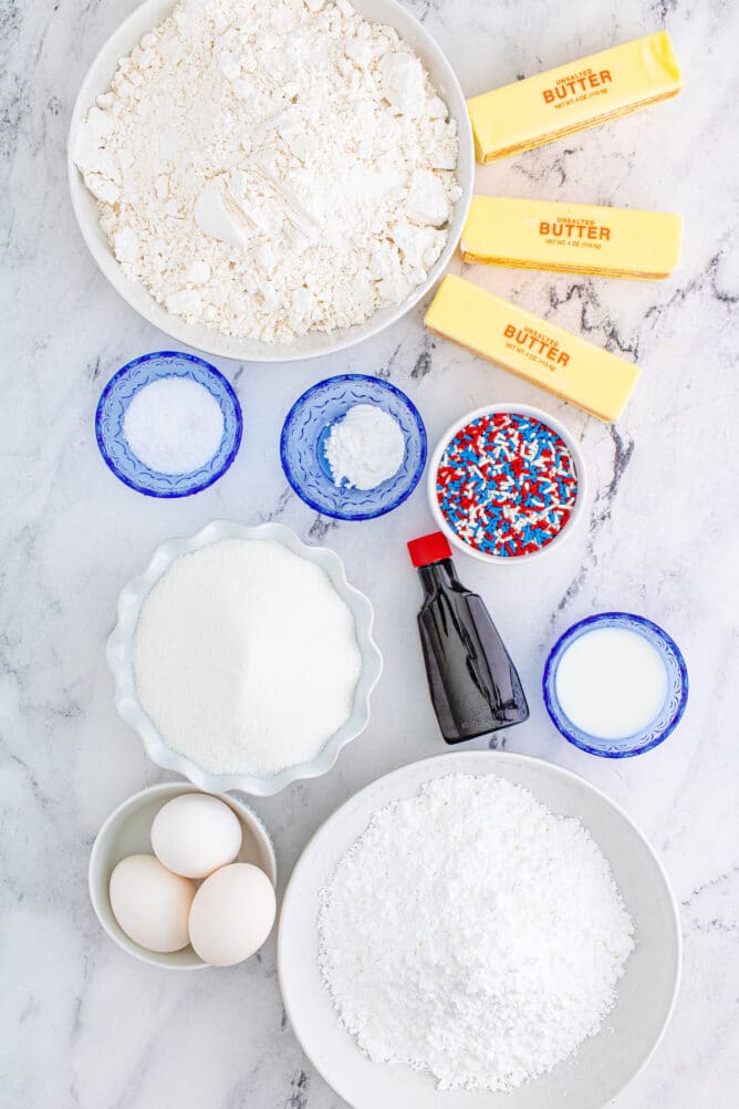 ingredients in sugar cookie bars