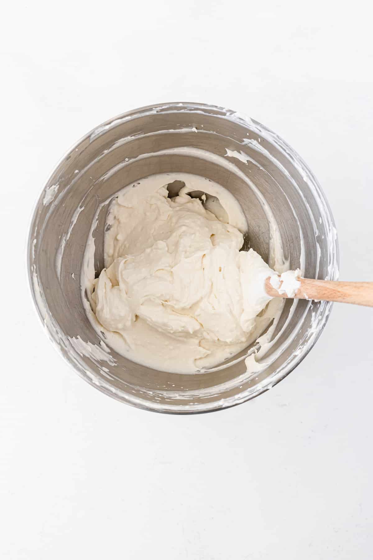 cream cheese mixture in bowl.