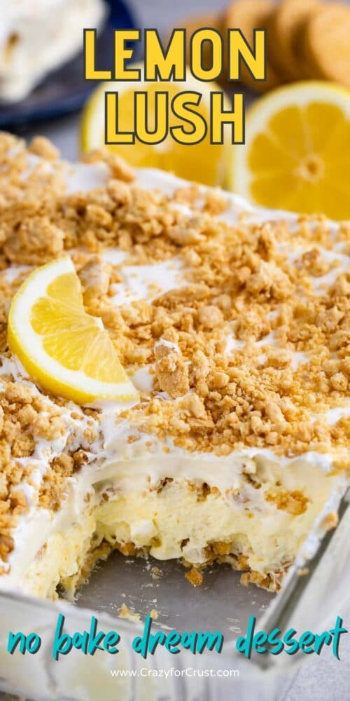 The BEST Lemon Lush Dessert Recipe - Crazy for Crust