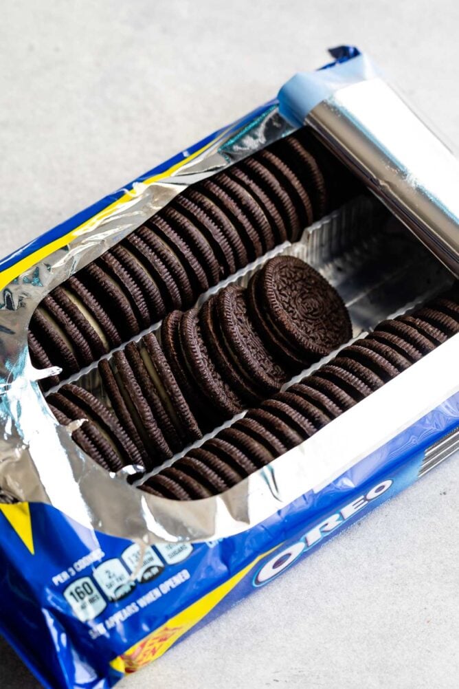 Open package of Oreos