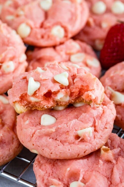 Easiest Strawberry Cake Mix Cookies Recipe Crazy for Crust