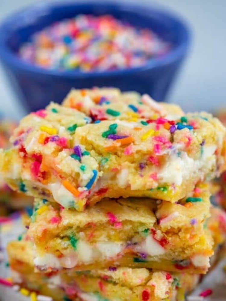Funfetti Gooey Bars Story Crazy for Crust