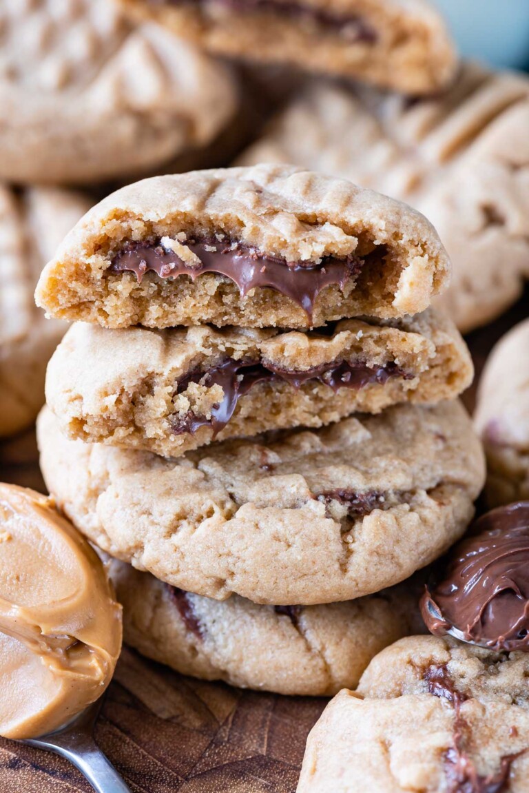 Peanut Butter Nutella Cookies Recipe Crazy for Crust