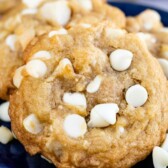 cookies on blue plate