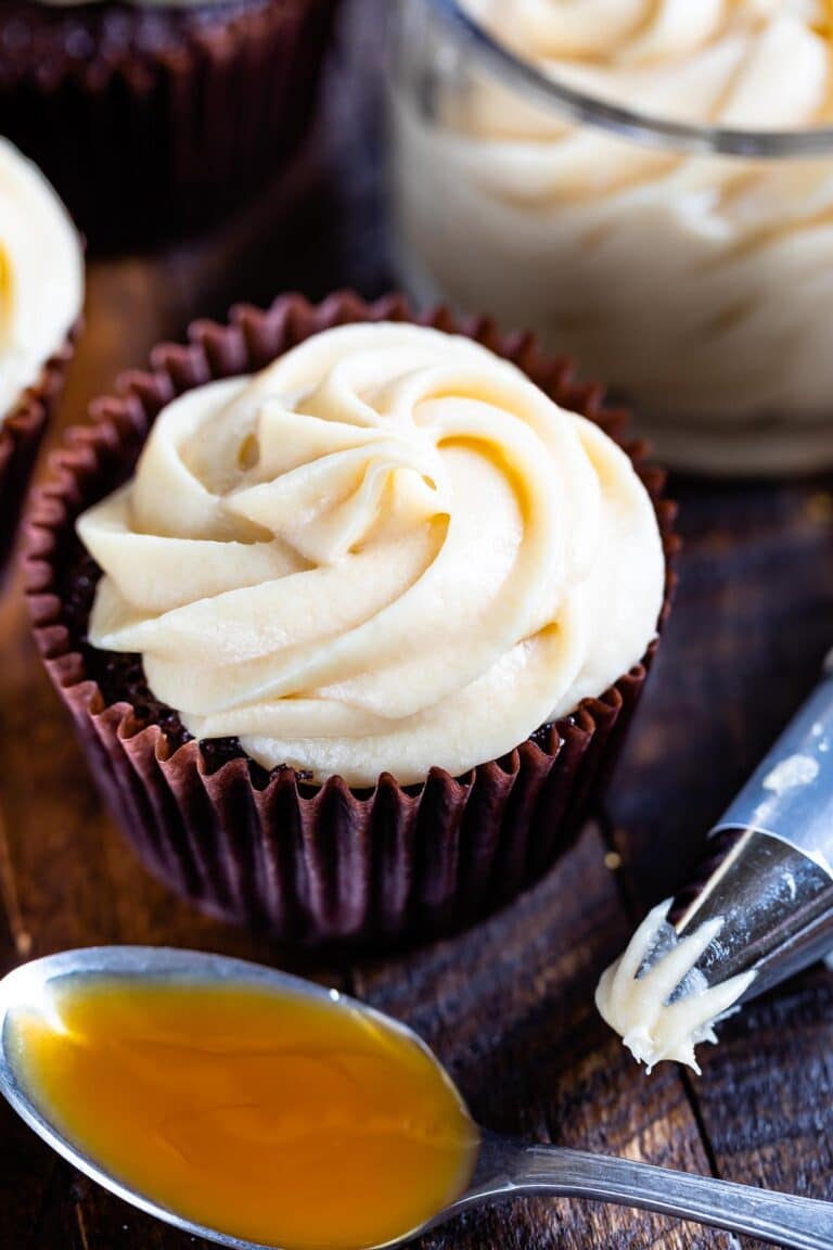 BEST Caramel Buttercream Frosting Recipe Crazy for Crust