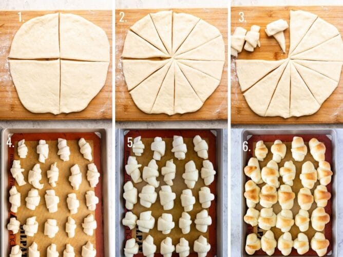 how to make crescent rolls collage photo