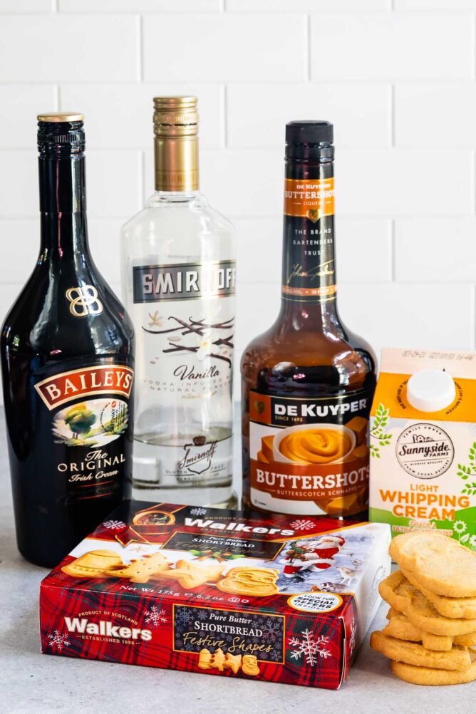 ingredients needed to make shortbread cookie martini