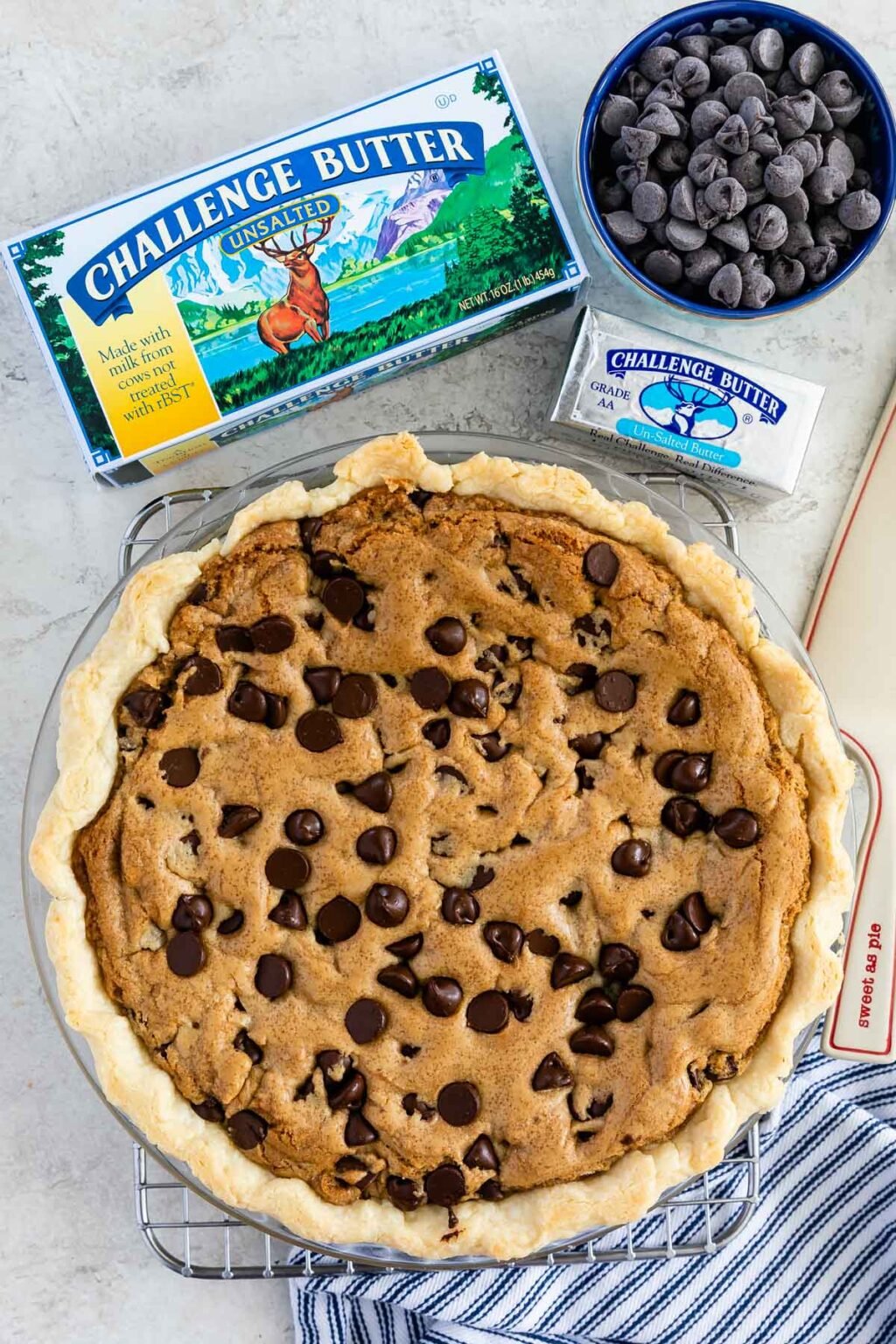 GOOEY Chocolate Chip Cookie Pie Crazy for Crust