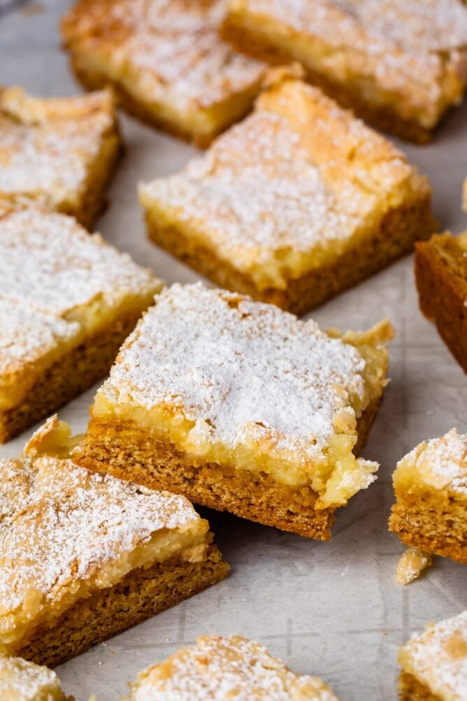 stack of gooey butter bars