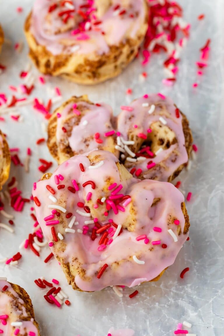 Heart Shaped Cinnamon Rolls Crazy for Crust