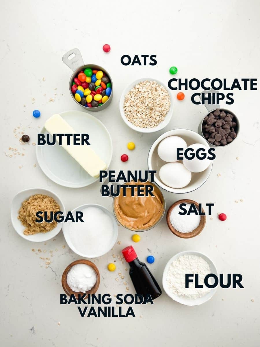 Ingredients in MONSTER COOKIE BARS