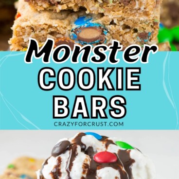 collage of cookie bars and ala mode photos