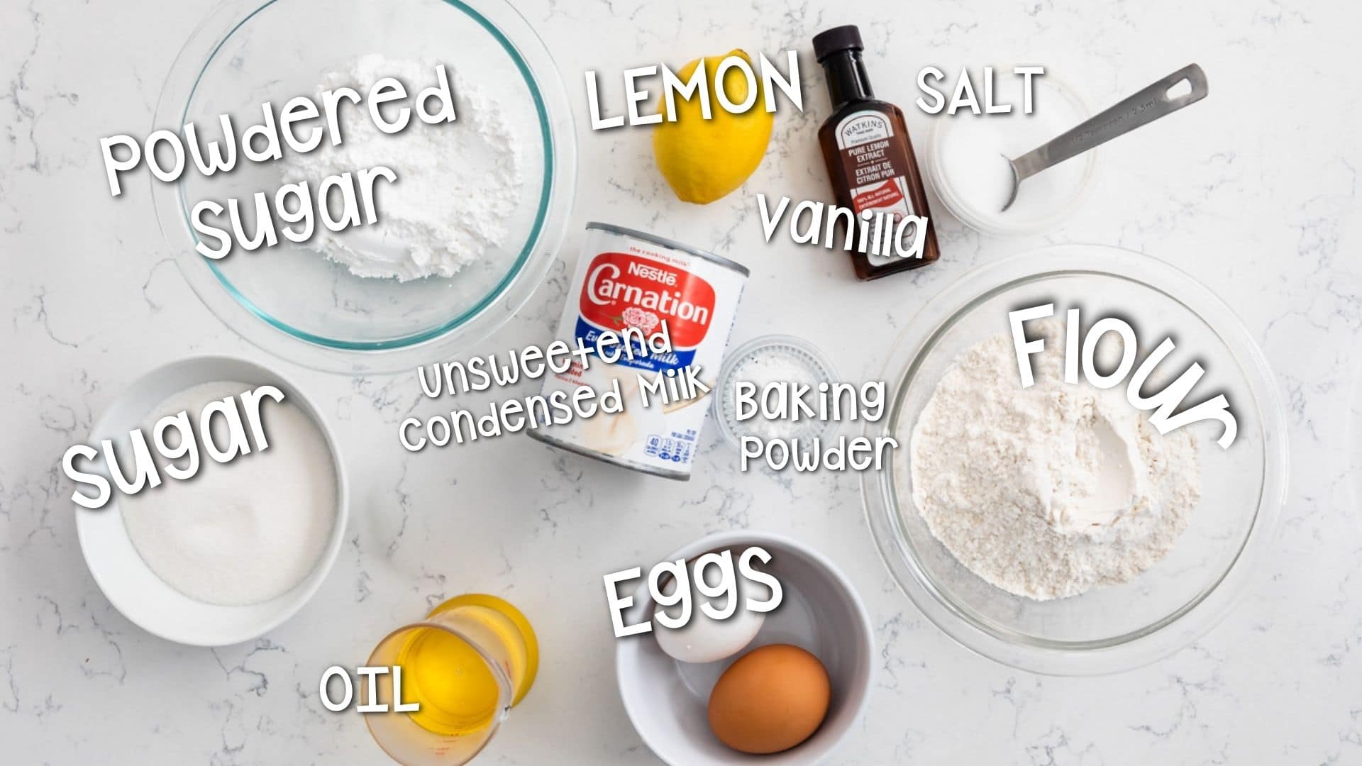 ingredients in lemon bread