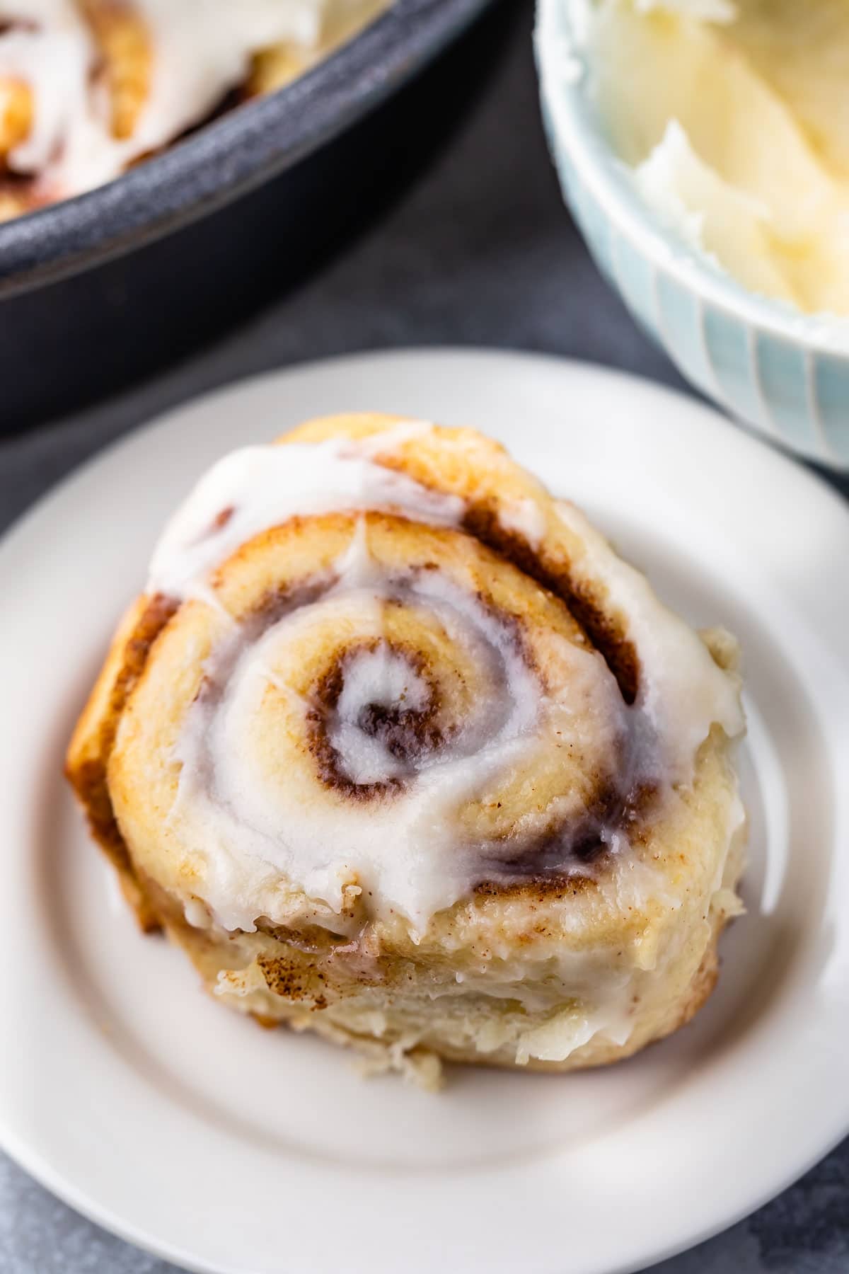 cinnamon roll on plate