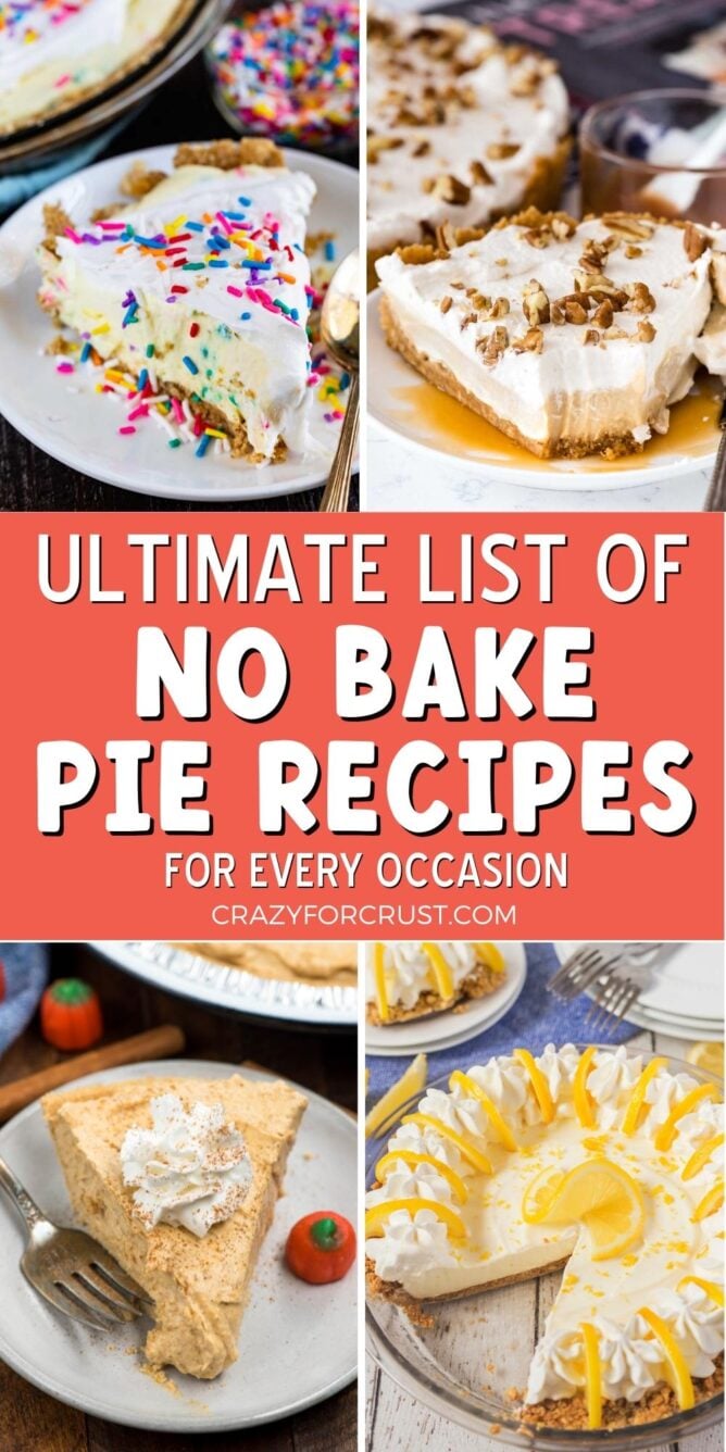 collage of 4 pie recipes