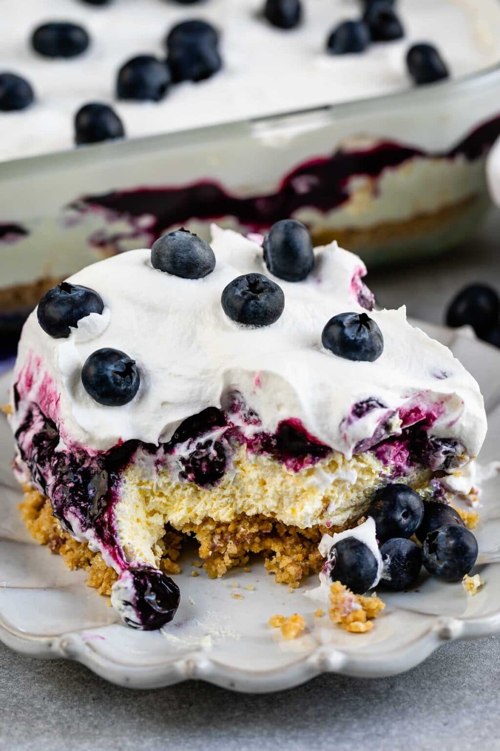 Blueberry Delight Lush Dessert Crazy for Crust