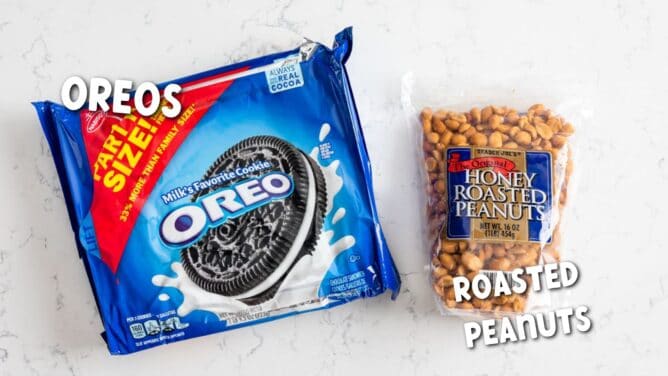 Two ingredients needed to make oreo peanut butter