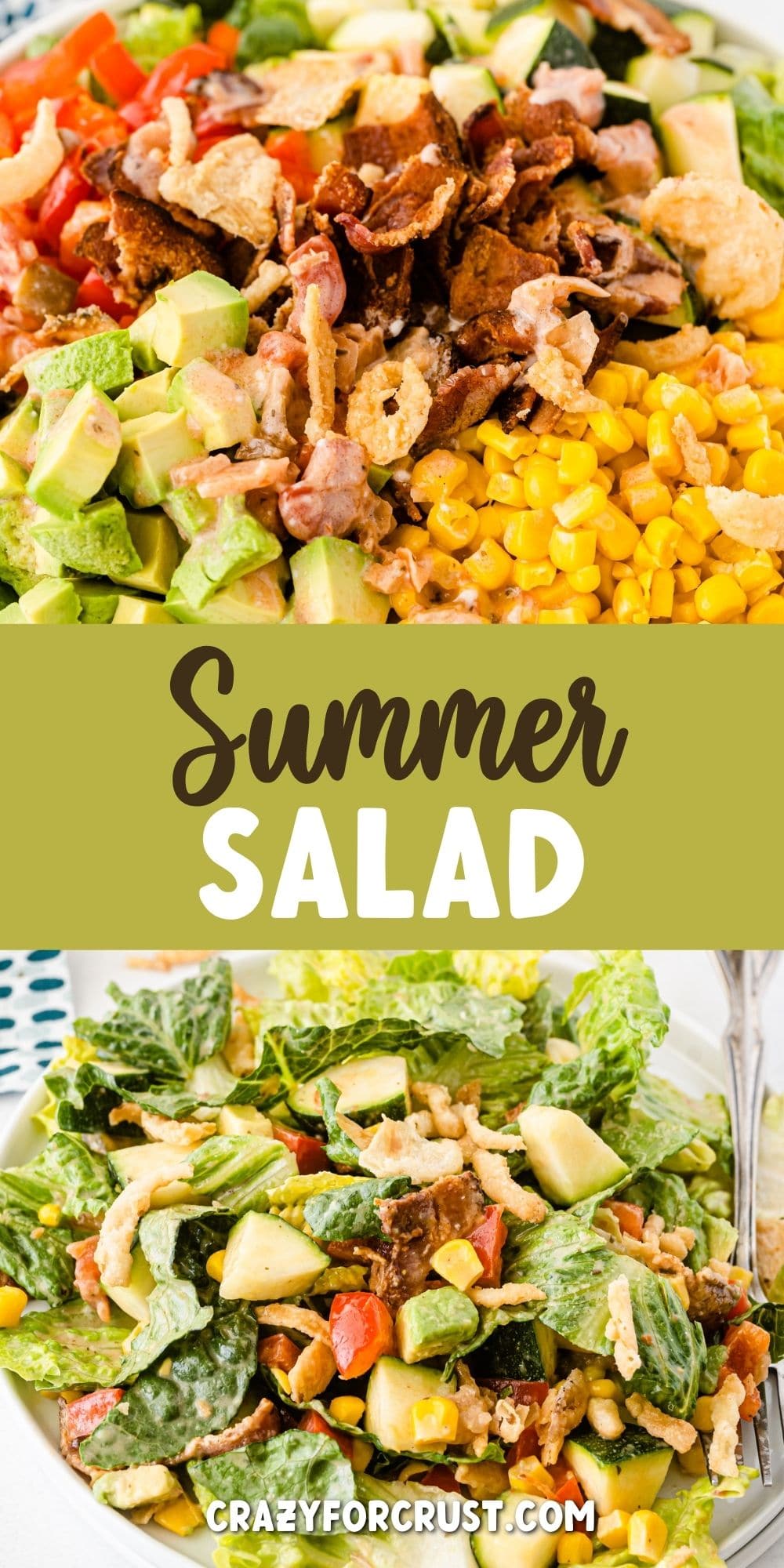 collage of salad photos