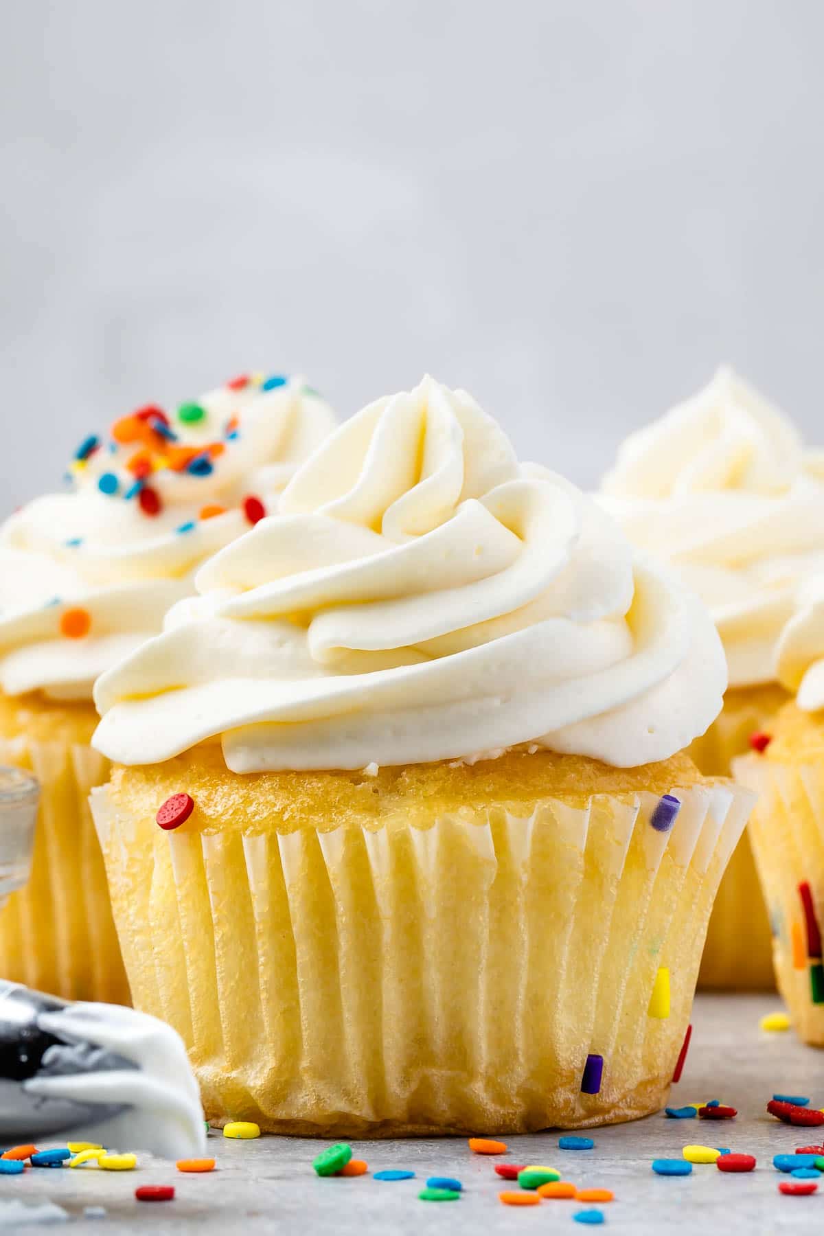 cupcake with white frosting