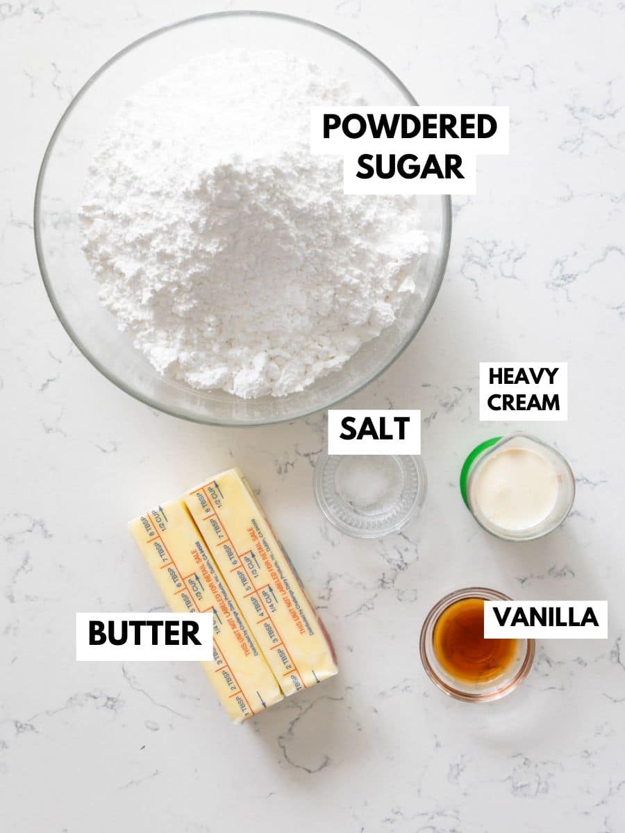 A bowl of flour and butter, perfect for starting your favorite buttercream frosting recipe.