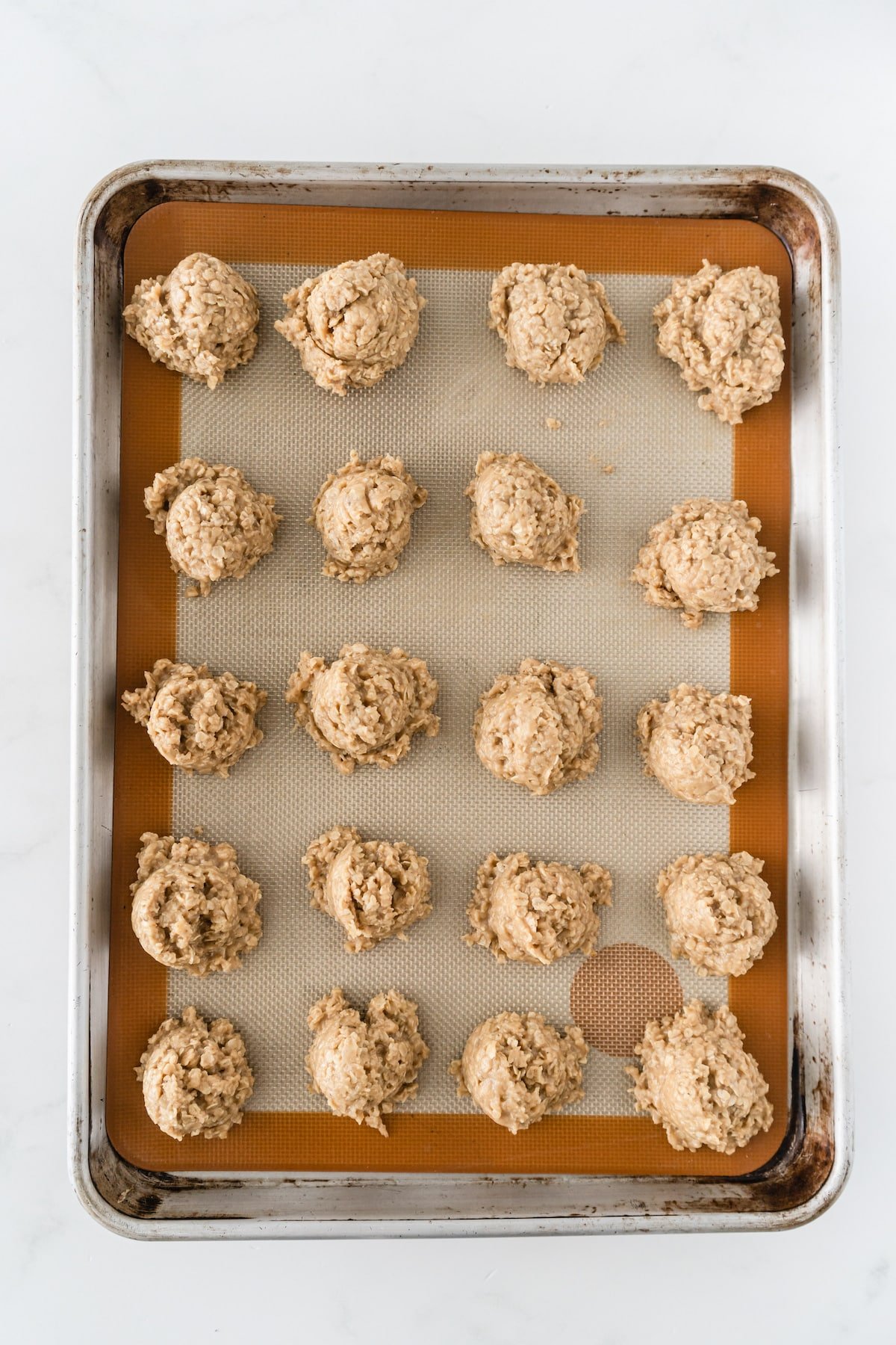 no bake cookies on cookie sheet