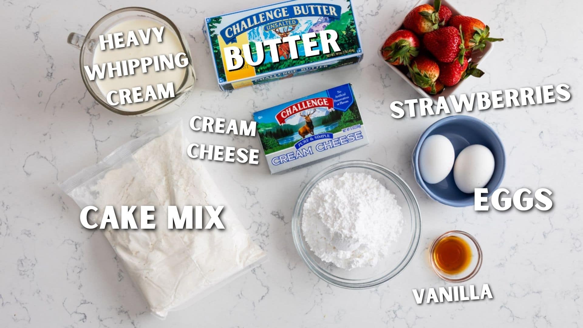 Strawberry Shortcake ingredients