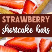 collage of strawberry shortcake bar photos