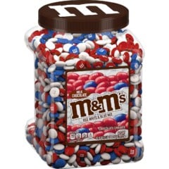 container of holiday M&ms