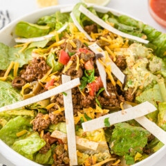 taco salad in bowl.