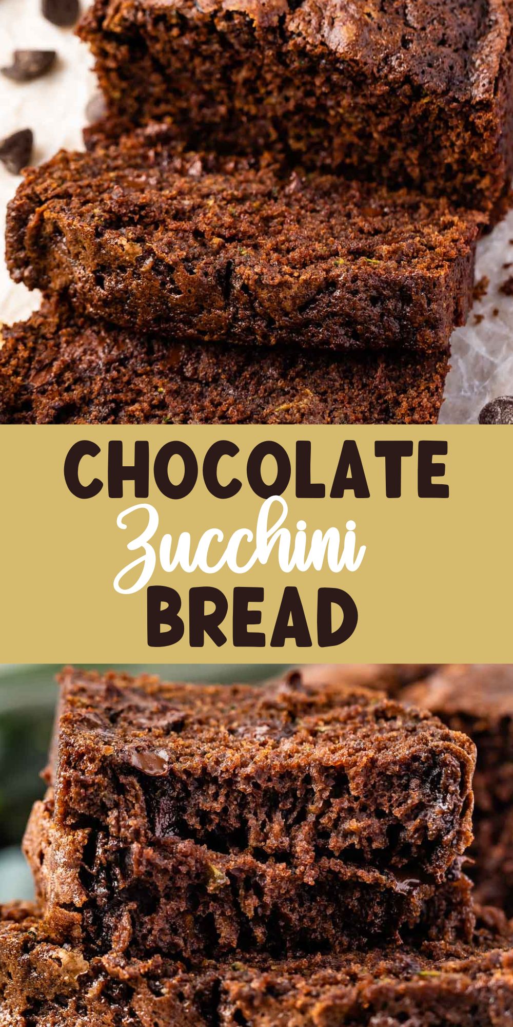 collage of zucchini bread photos