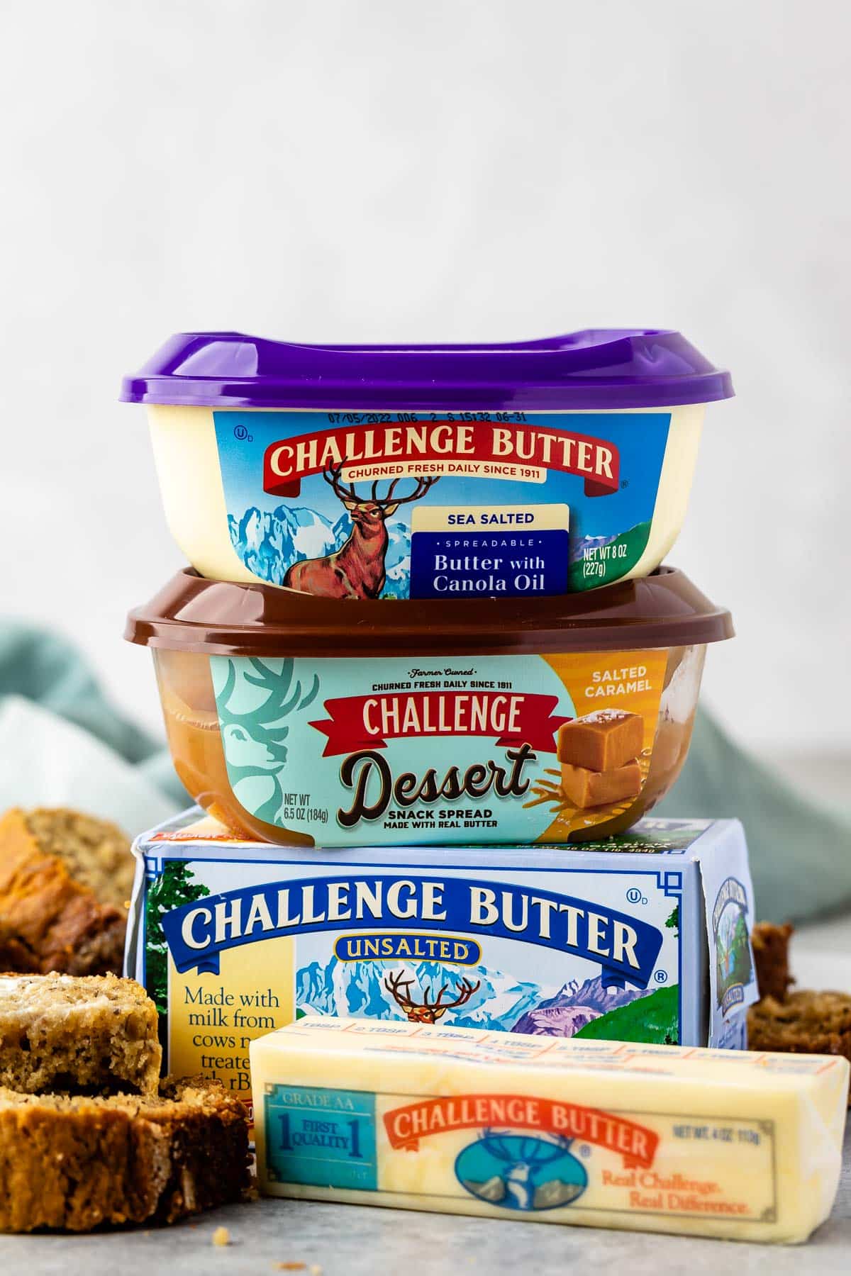 containers of challenge butter