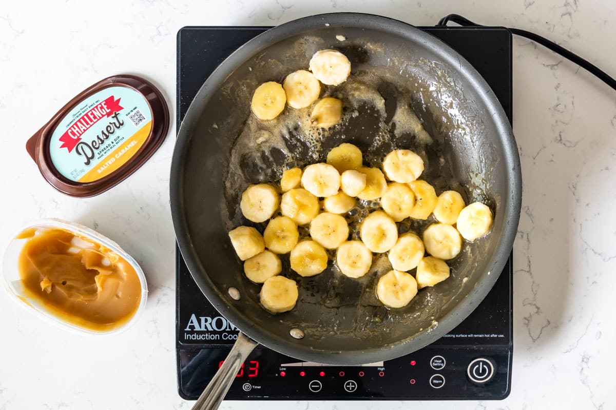 bananas in pan