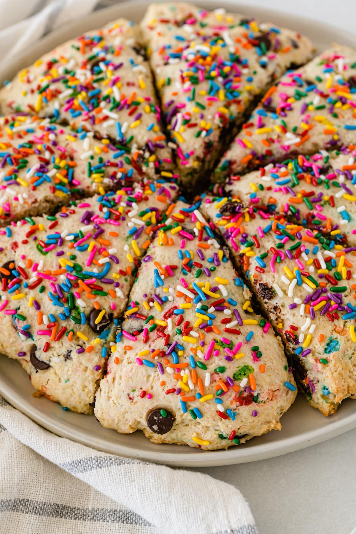 scones with sprinkles and chocolate baked in